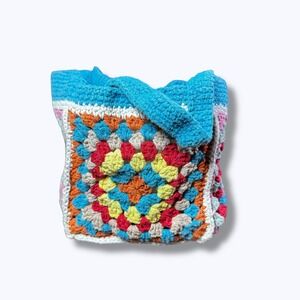 Handmade Crochet Bag Purse Colorful Whimsy Cottagecore Boho Fairy Cute Whimsy